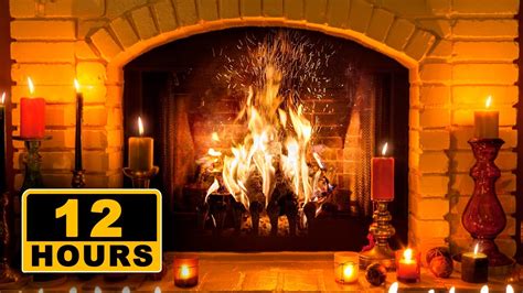 12 hours of relaxing fireplace sounds